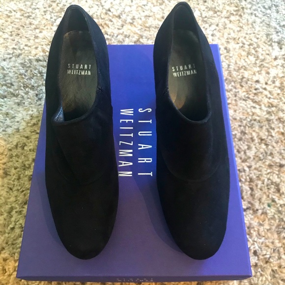 Stuart Weitzman Spiffymuse Black Suede Bootie - Picture 4 of 5